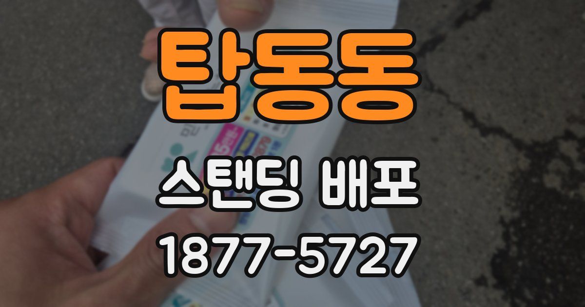 탑동동 스탠딩 배포