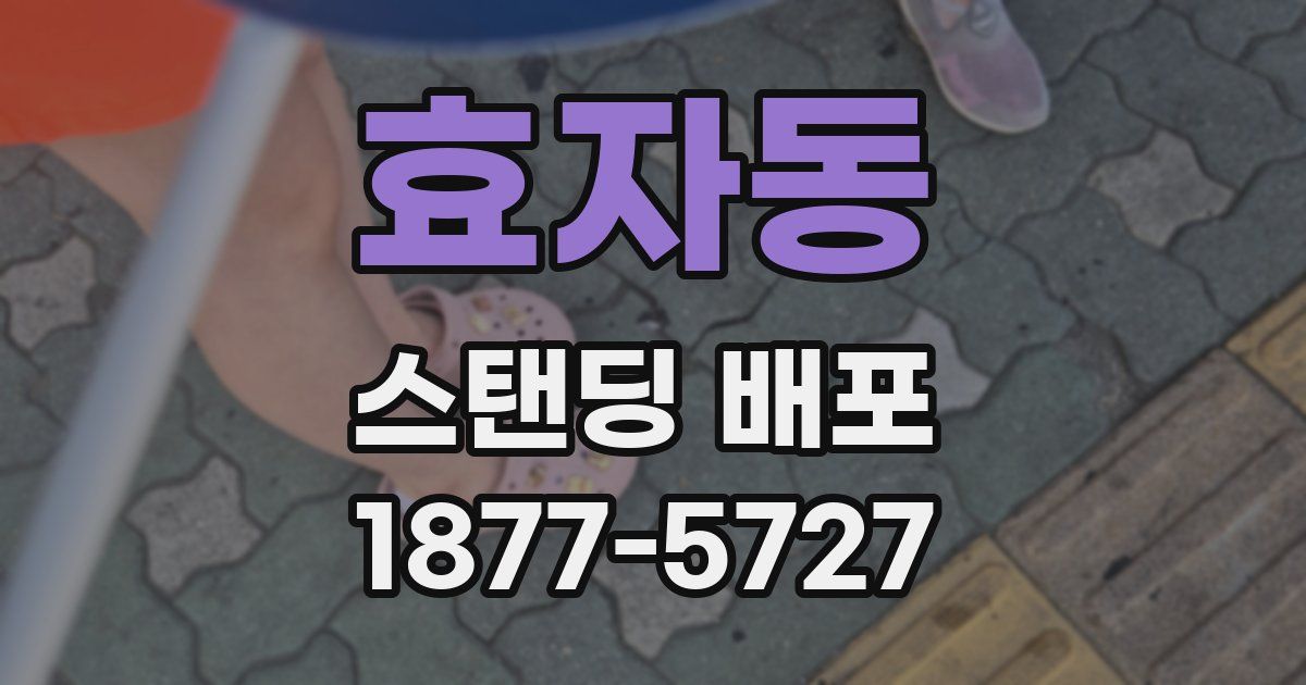 효자동 스탠딩 배포