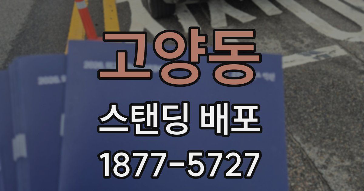 고양동 스탠딩 배포