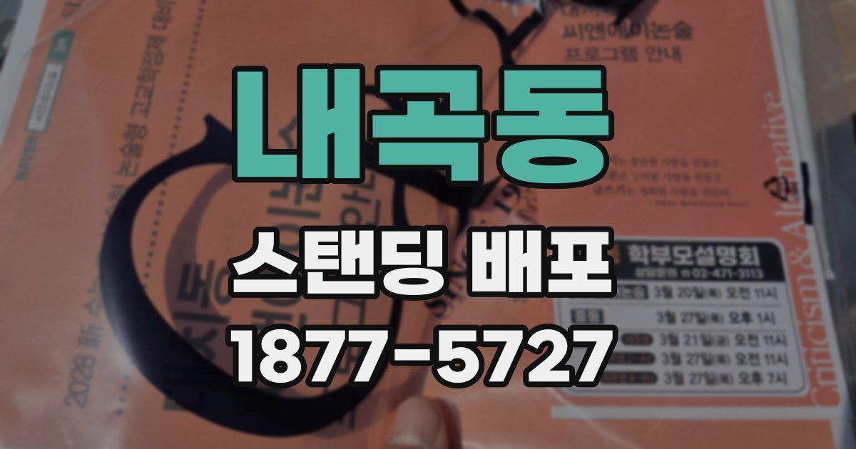 내곡동 스탠딩 배포
