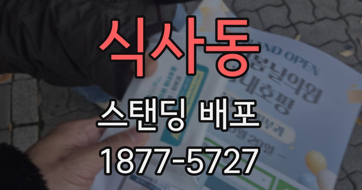 식사동 스탠딩 배포