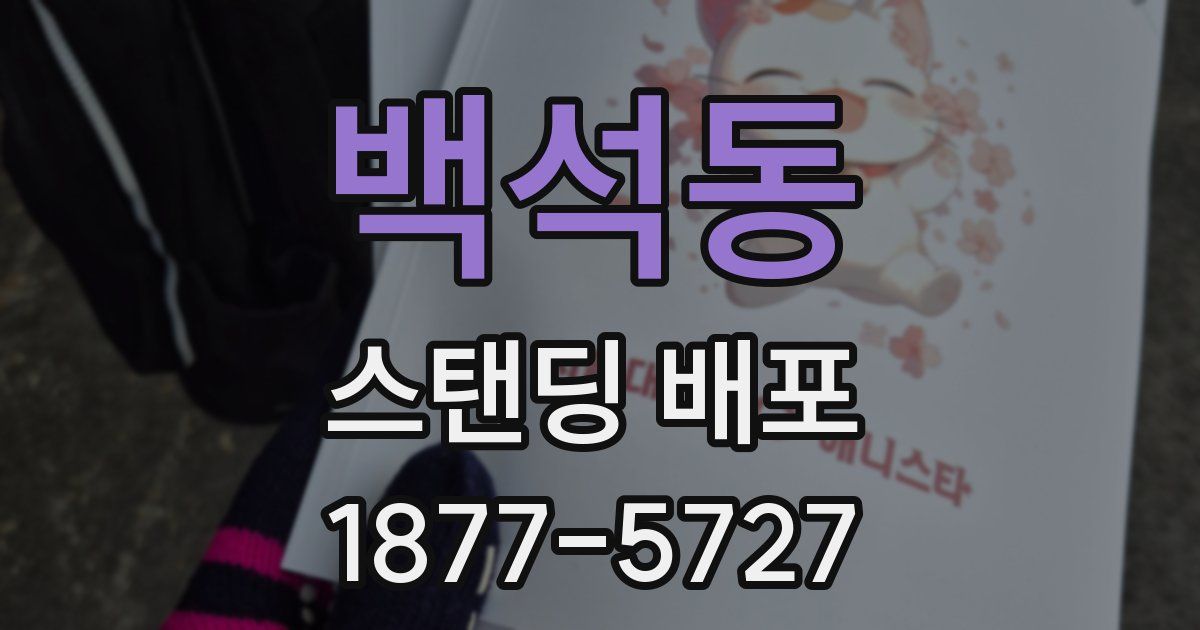 백석동 스탠딩 배포