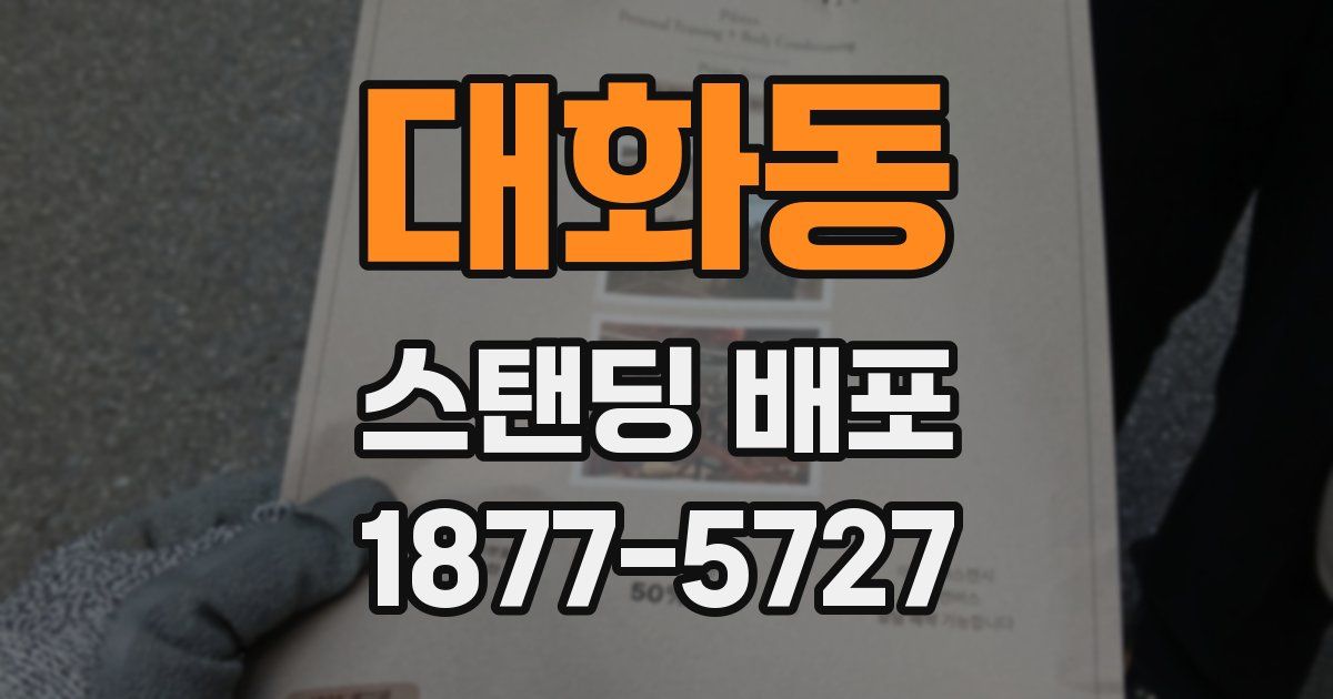 대화동 스탠딩 배포