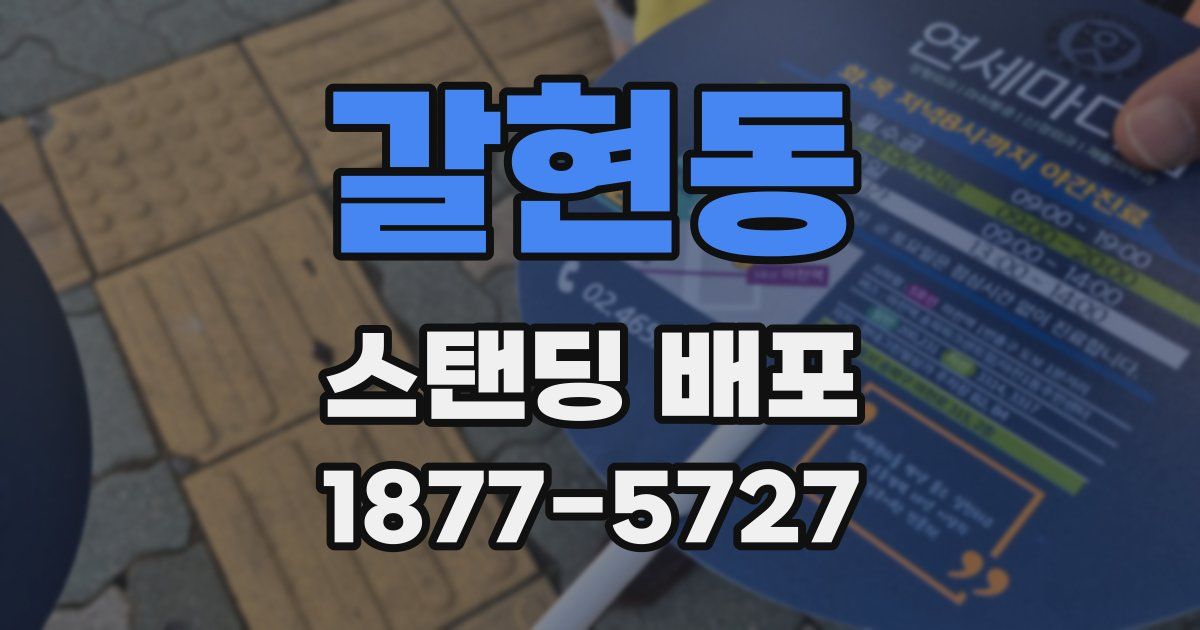 갈현동 스탠딩 배포