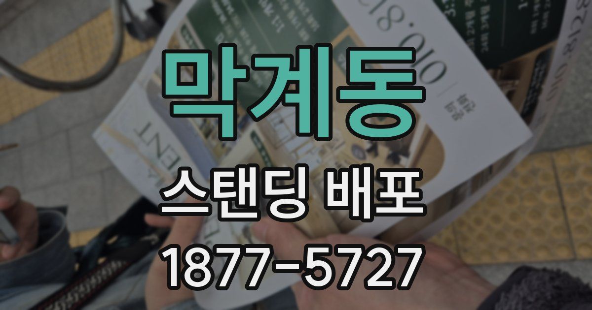 막계동 스탠딩 배포