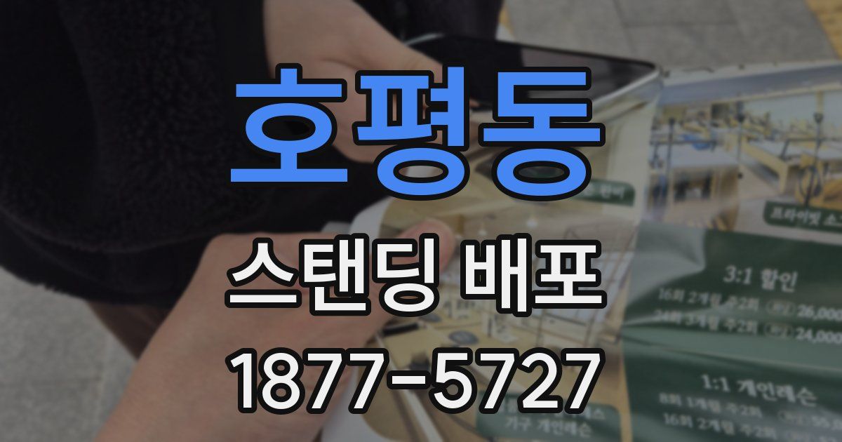 호평동 스탠딩 배포