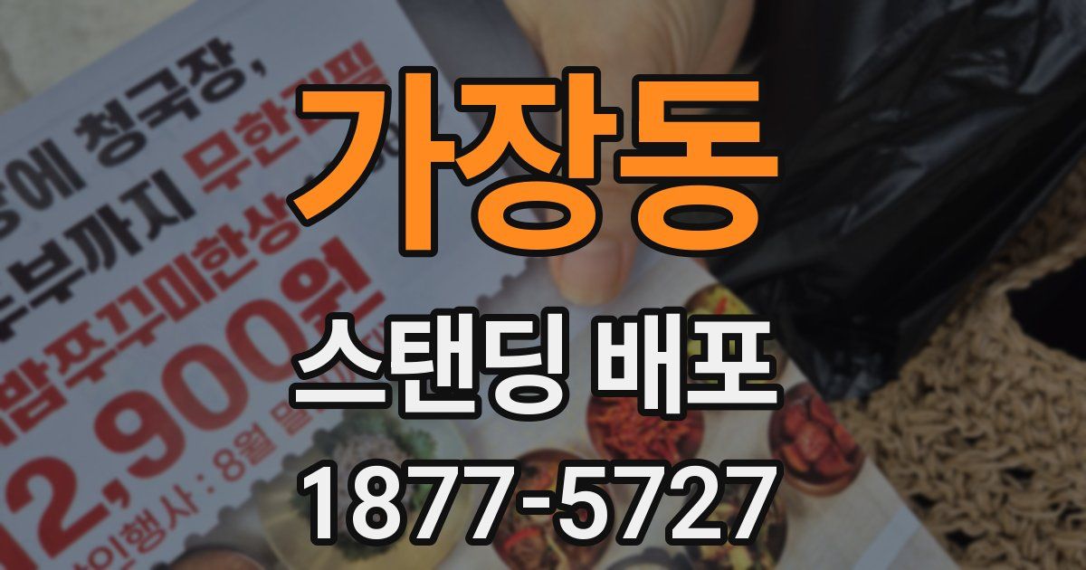 가장동 스탠딩 배포