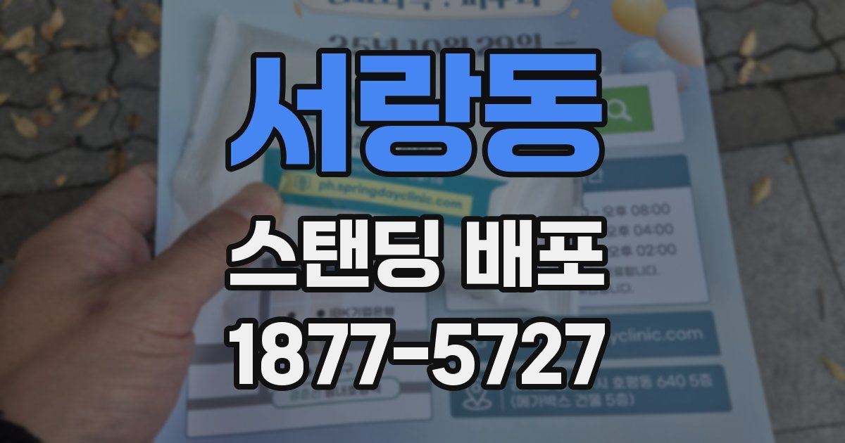 서랑동 스탠딩 배포