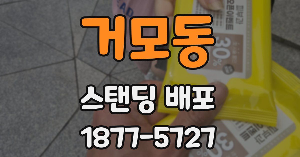 거모동 스탠딩 배포