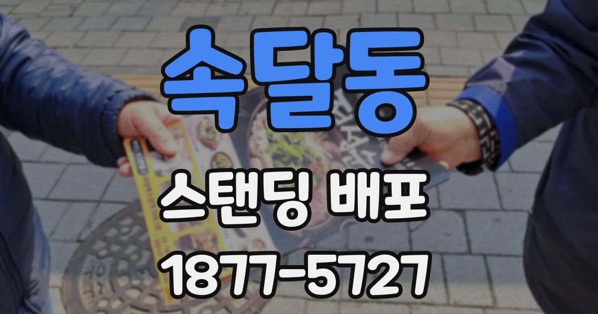 속달동 스탠딩 배포