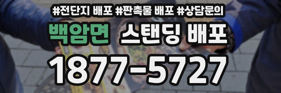 백암면 스탠딩 배포