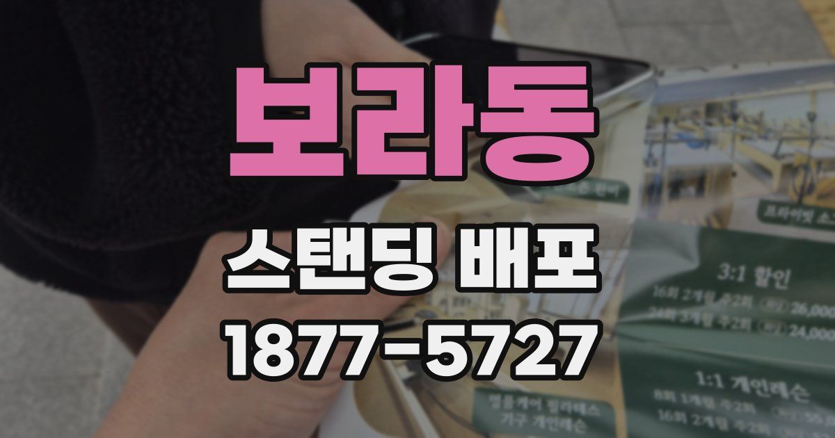 보라동 스탠딩 배포