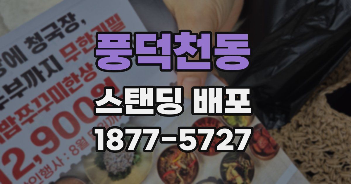 풍덕천동 스탠딩 배포
