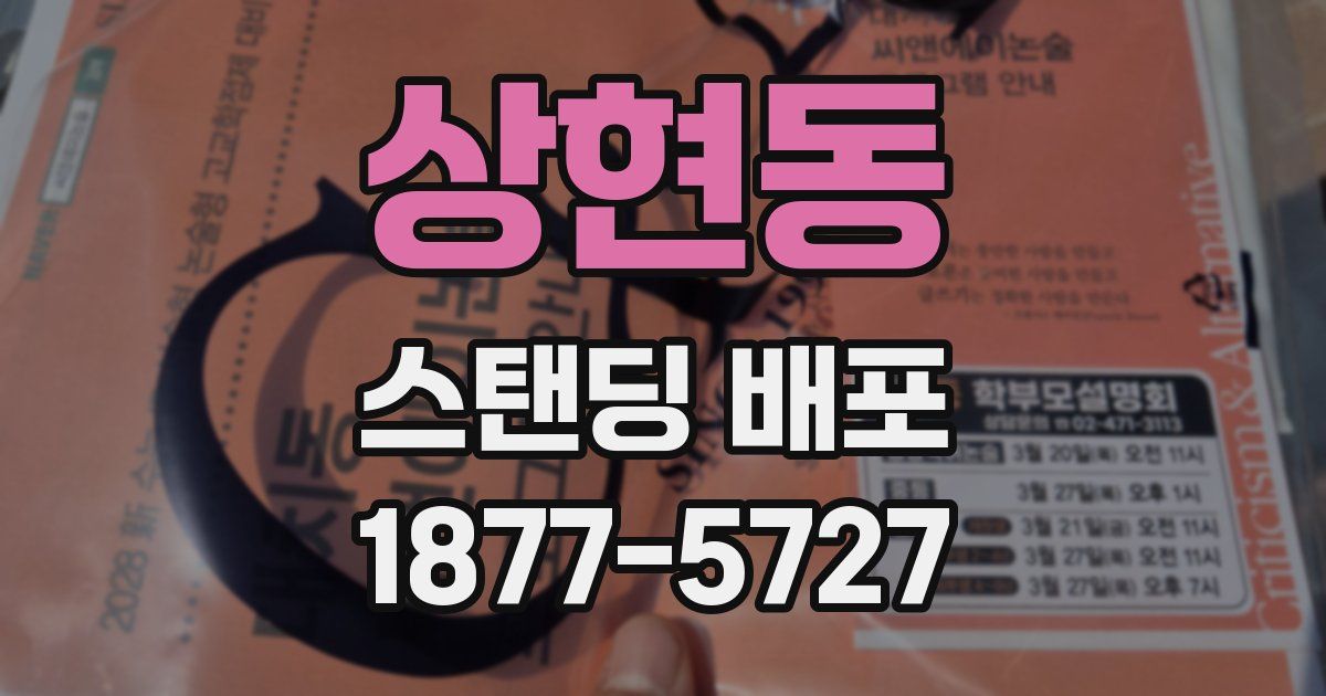 상현동 스탠딩 배포