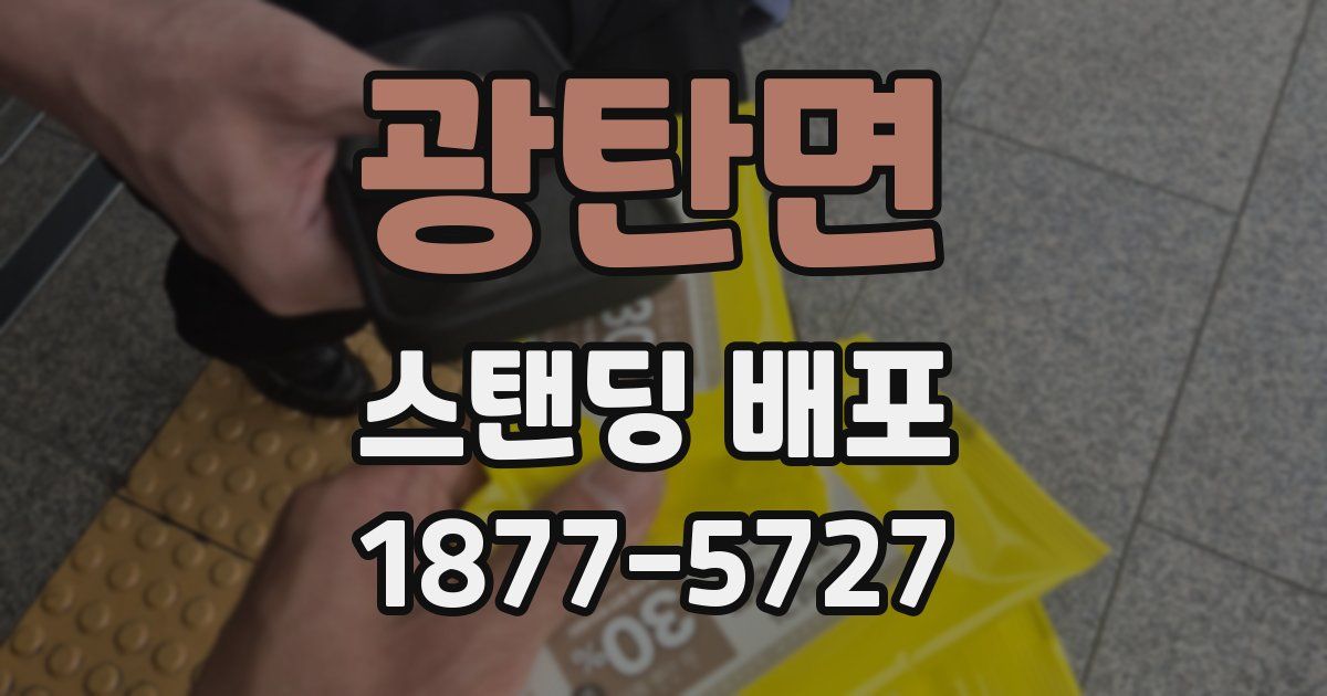 광탄면 스탠딩 배포