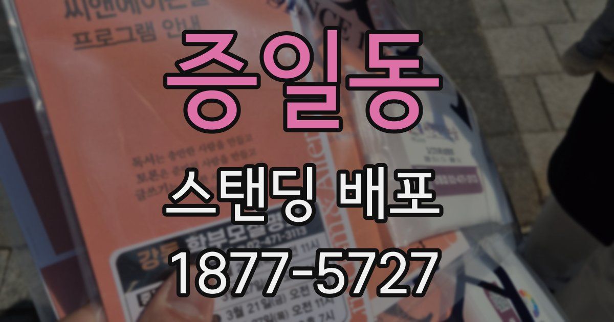 증일동 스탠딩 배포