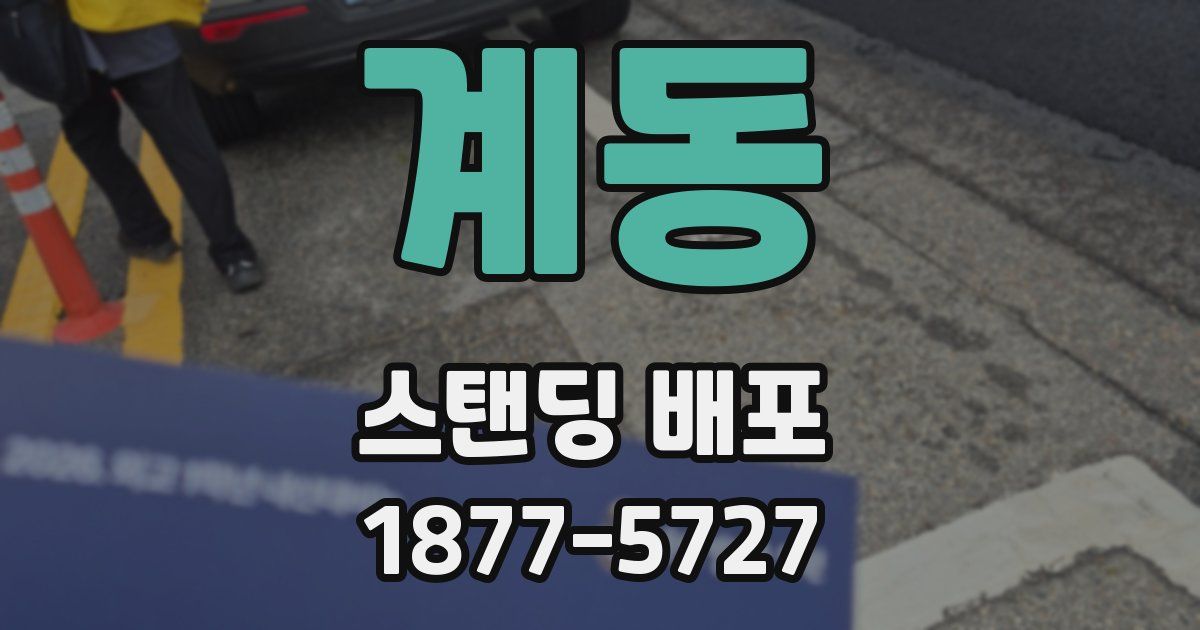 계동 스탠딩 배포