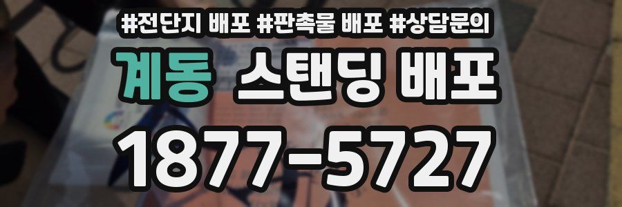 계동 스탠딩 배포