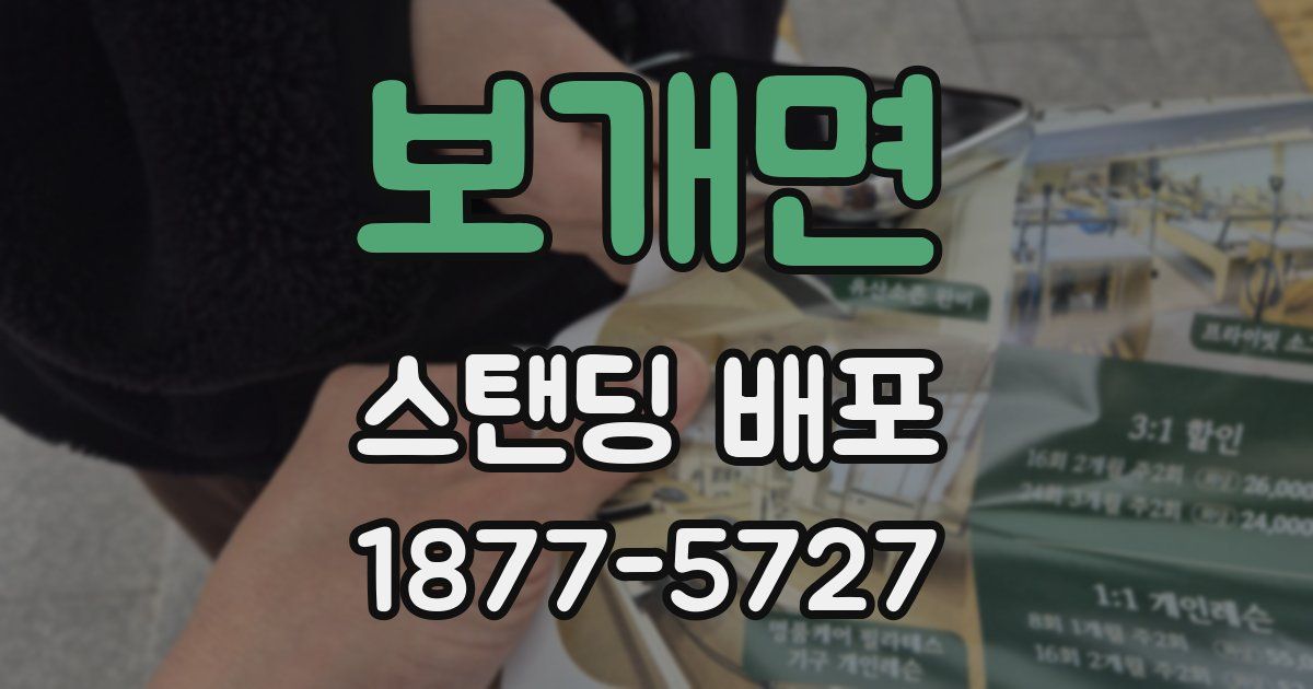보개면 스탠딩 배포