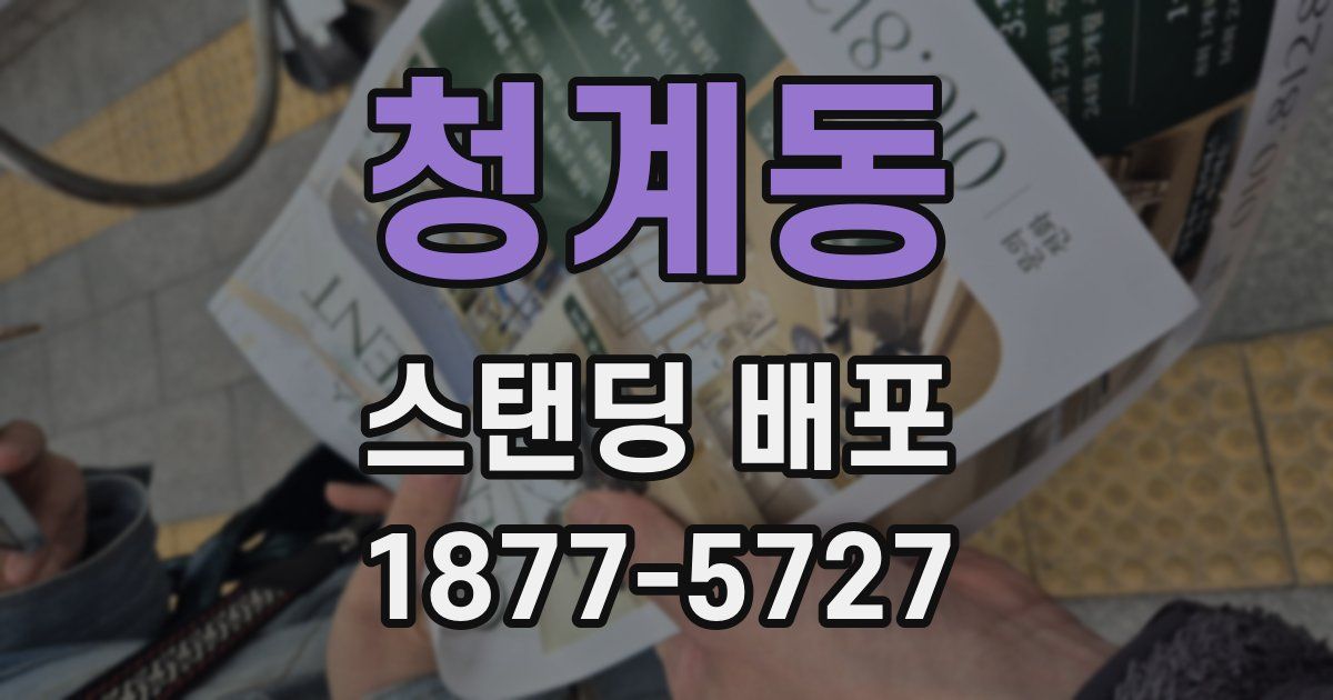 청계동 스탠딩 배포