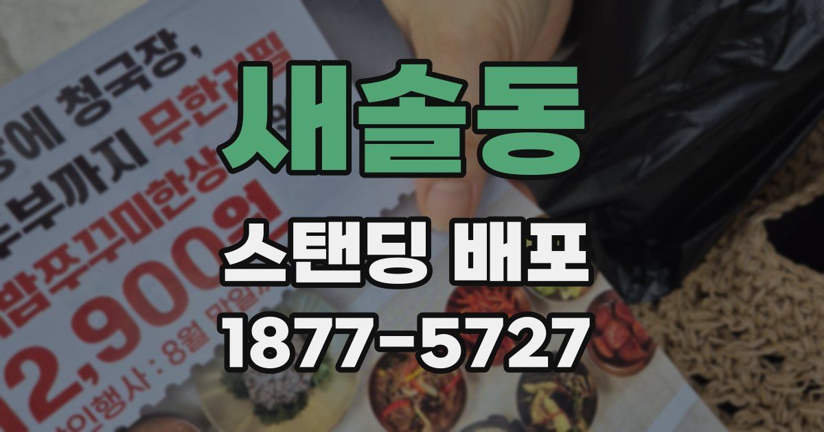 새솔동 스탠딩 배포