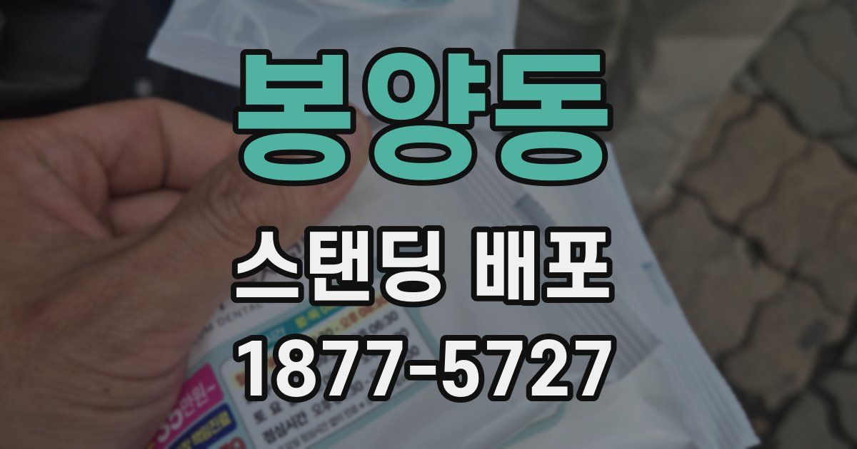 봉양동 스탠딩 배포