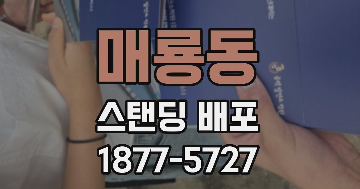 매룡동 스탠딩 배포