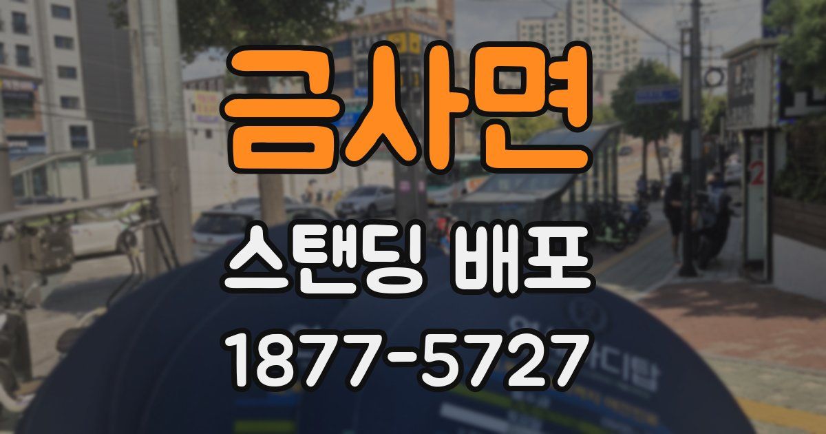 금사면 스탠딩 배포