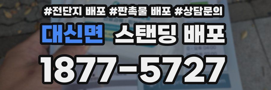 대신면 스탠딩 배포