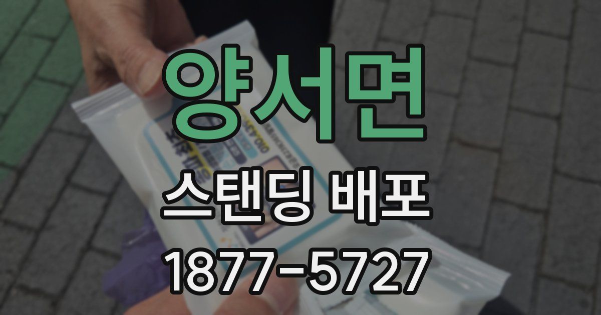 양서면 스탠딩 배포