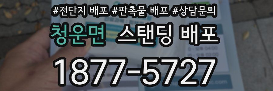 청운면 스탠딩 배포