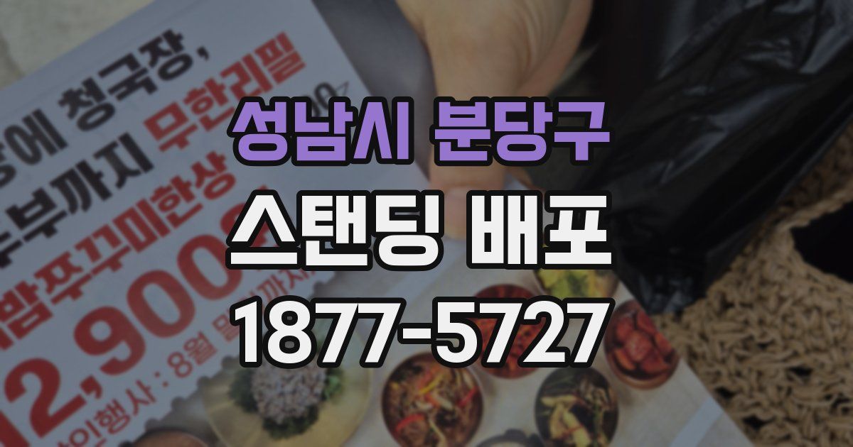 성남시 분당구 스탠딩 배포