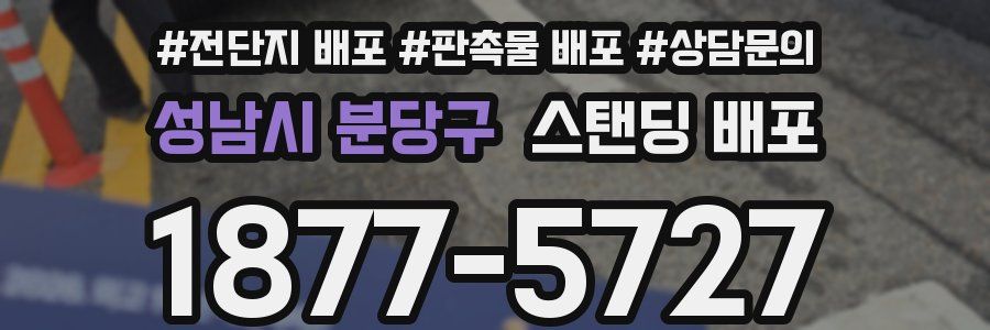 성남시 분당구 스탠딩 배포
