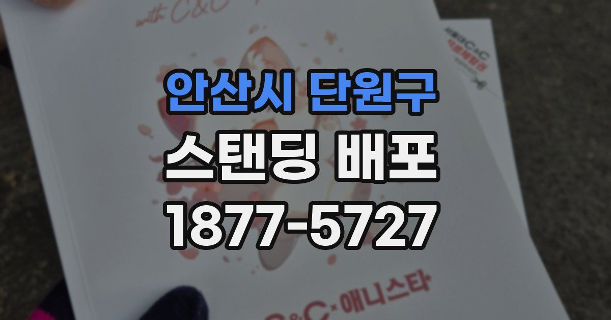 안산시 단원구 스탠딩 배포