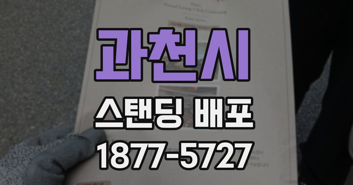 과천시 스탠딩 배포