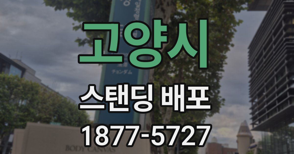고양시 스탠딩 배포