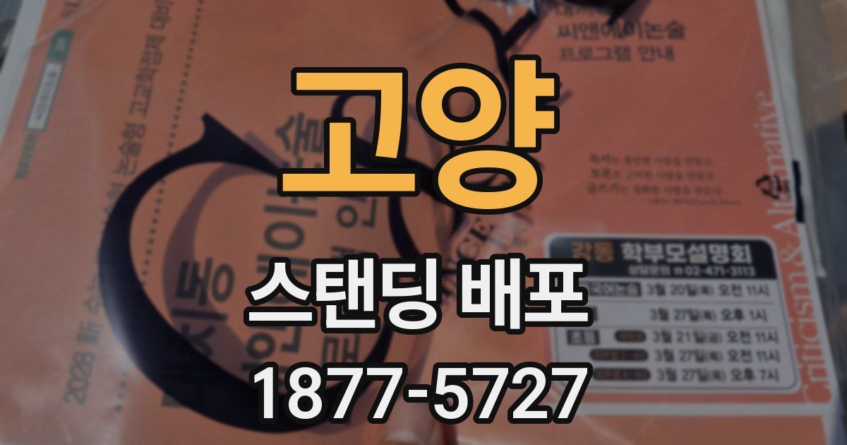 고양 스탠딩 배포