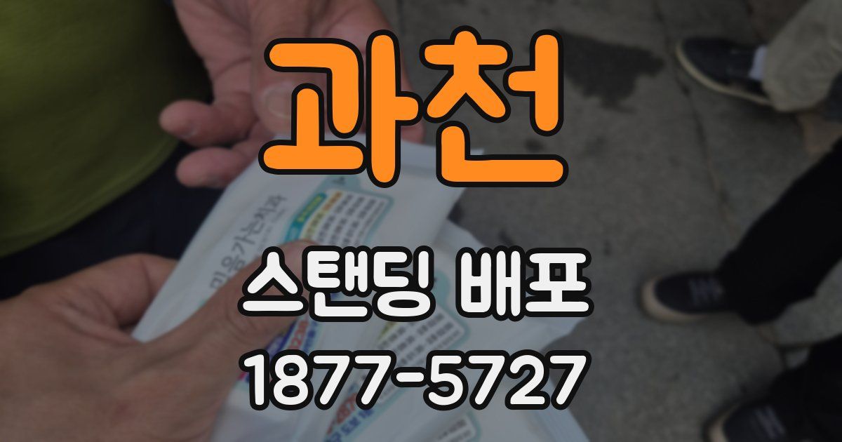 과천 스탠딩 배포