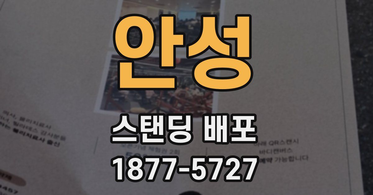 안성 스탠딩 배포
