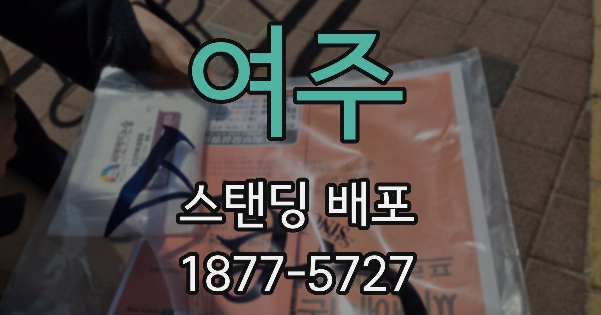 여주 스탠딩 배포