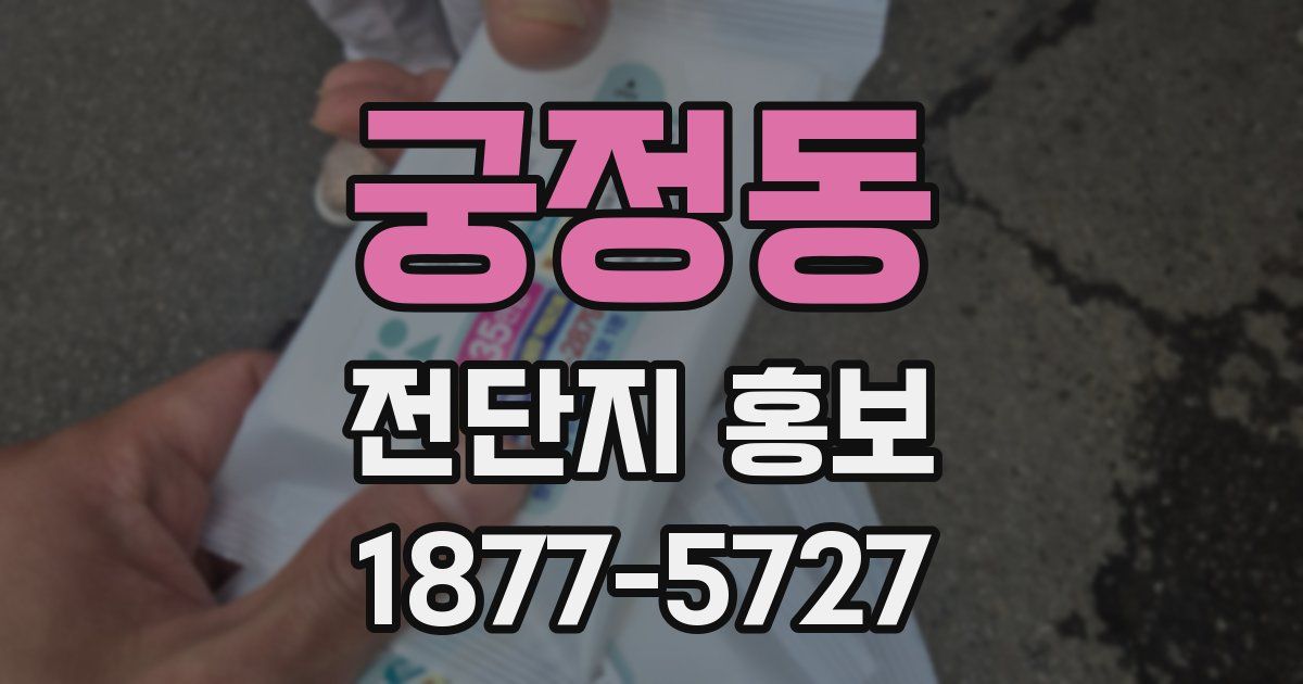 궁정동 전단지 홍보