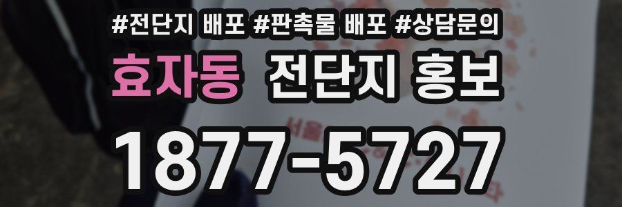 효자동 전단지 홍보