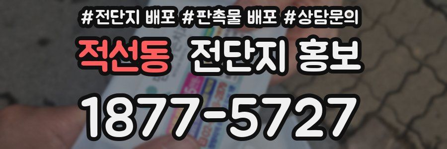 적선동 전단지 홍보