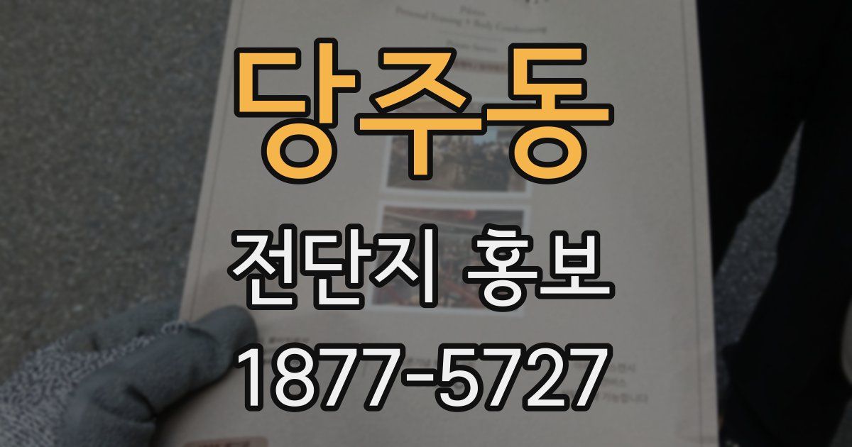 당주동 전단지 홍보