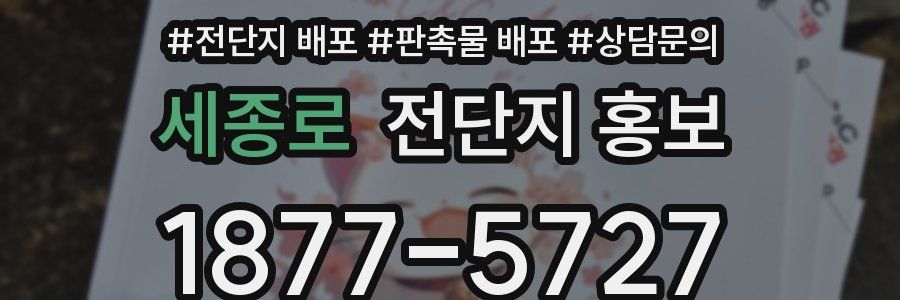 세종로 전단지 홍보