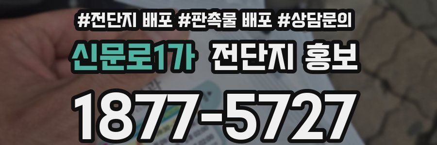 신문로1가 전단지 홍보