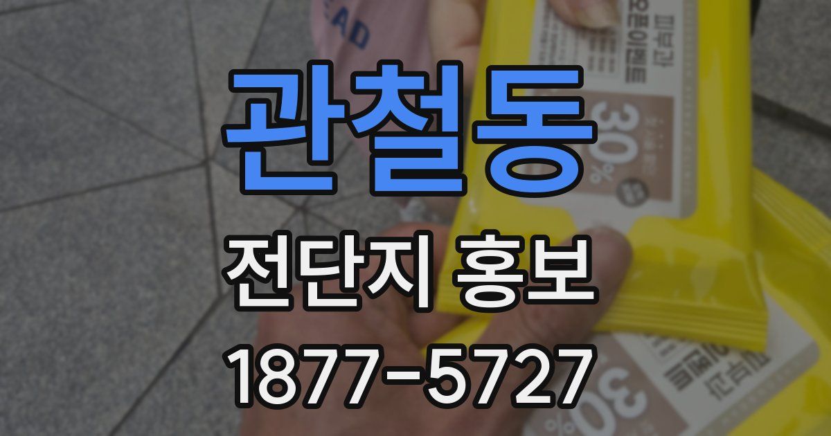 관철동 전단지 홍보