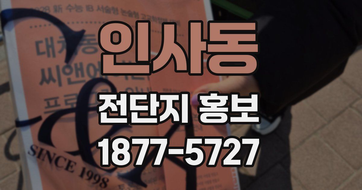 인사동 전단지 홍보