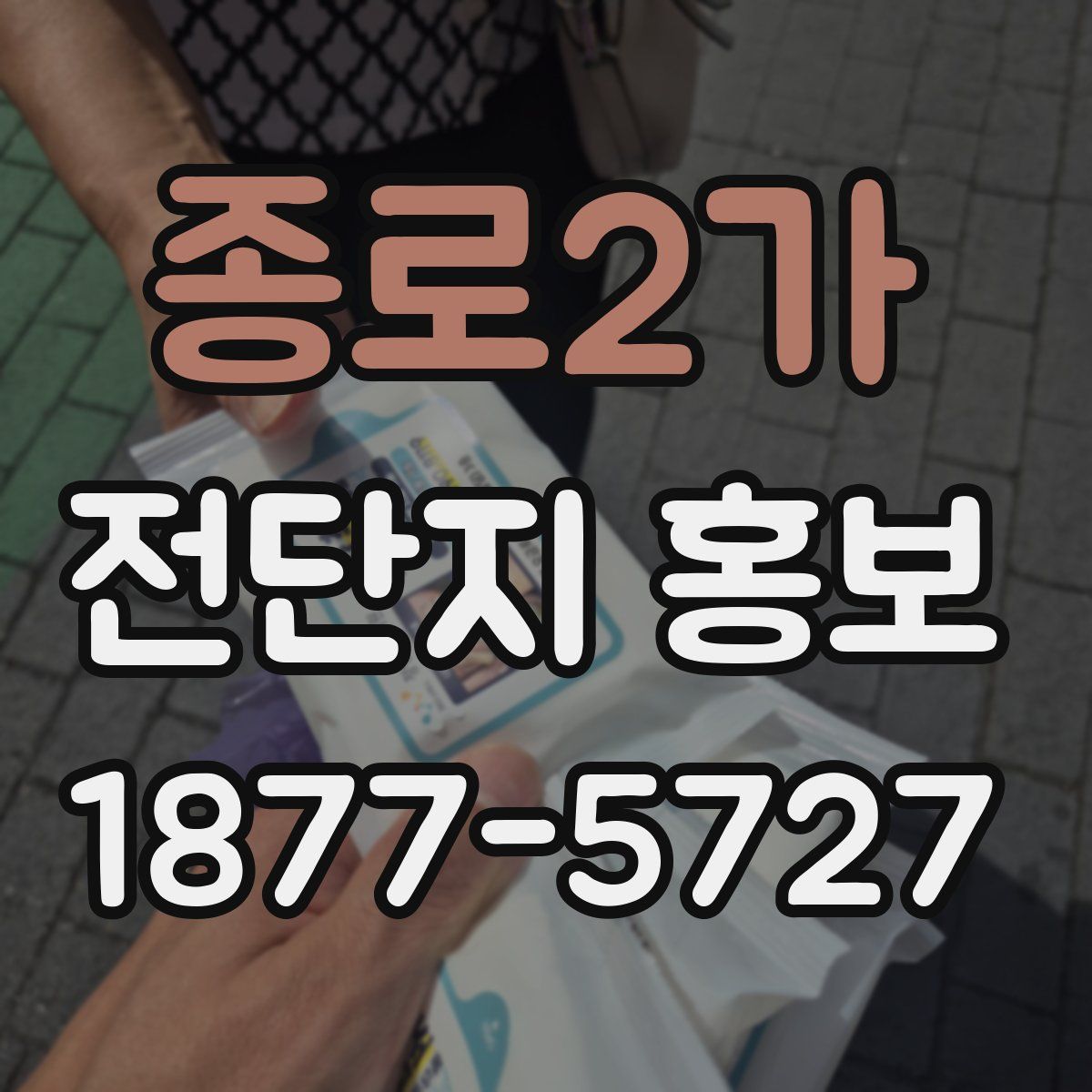 종로2가 전단지 홍보