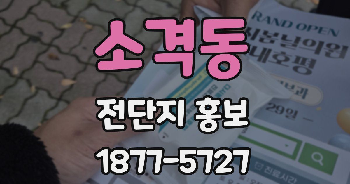 소격동 전단지 홍보